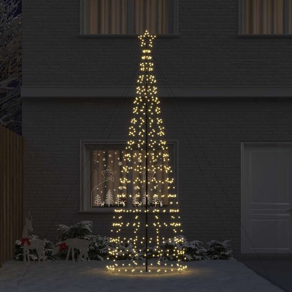LED Karácsonyi Fenyő EKENAS 400 cm 800 LED Meleg fehér Acél