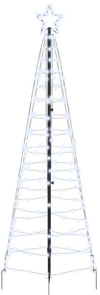 LED Karácsonyi Fenyő 250 cm 390 LED Hideg fehér Acél