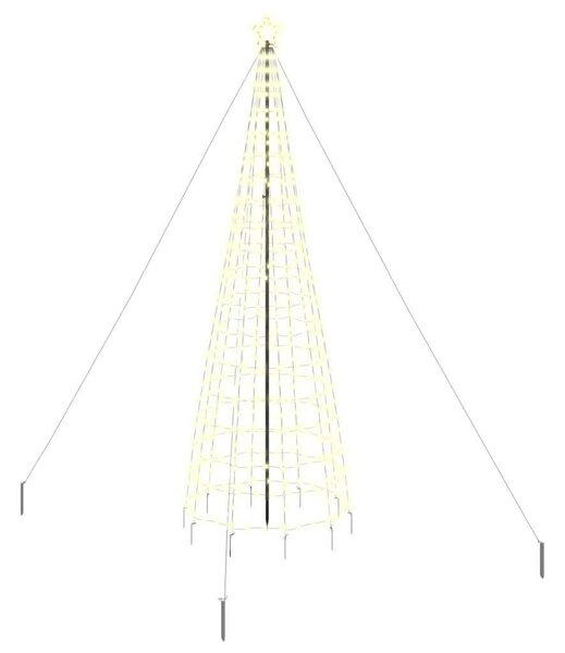 LED Karácsonyi Fenyő EKENAS 400 cm 800 LED Meleg fehér Acél