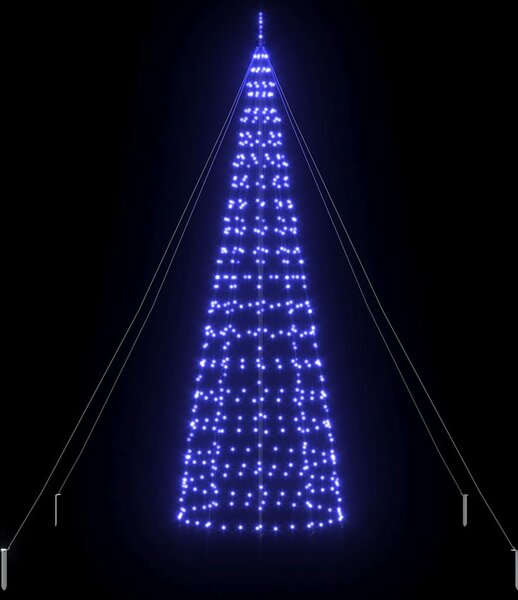 LED Karácsonyi Fenyő EKENAS 400 cm 800 LED Kék Acél Kék