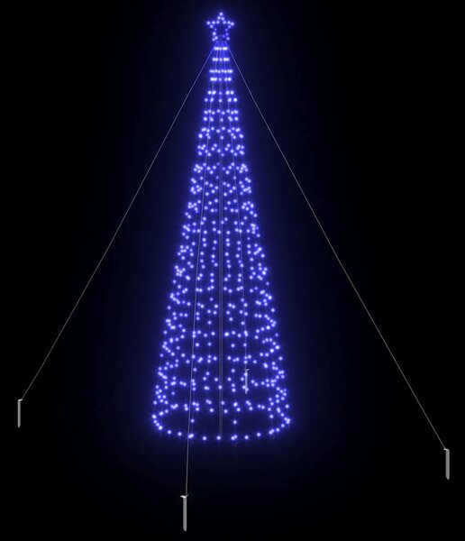 LED Karácsonyi Fenyő EKENAS 400 cm 800 LED Kék Acél Kék