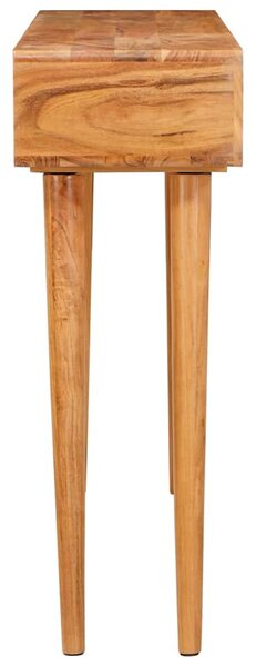 Konzolasztal fiókkal Barna 110 x 30 x 80 cm Tömör Akácfa