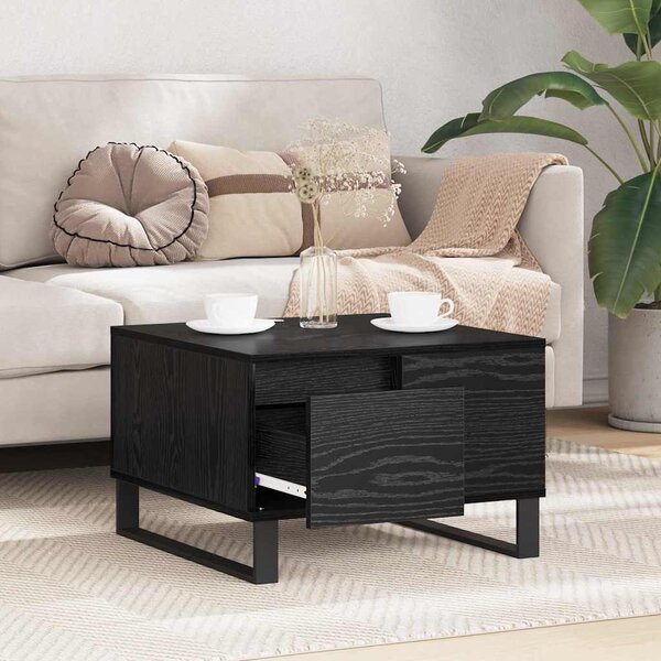 Dohányzóasztal fiókkal Musta tammi 55 x 55 x 36.5 cm Faanyag