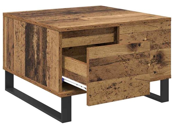 Dohányzóasztal fiókkal Régi fa 55 x 55 x 36.5 cm Faanyag