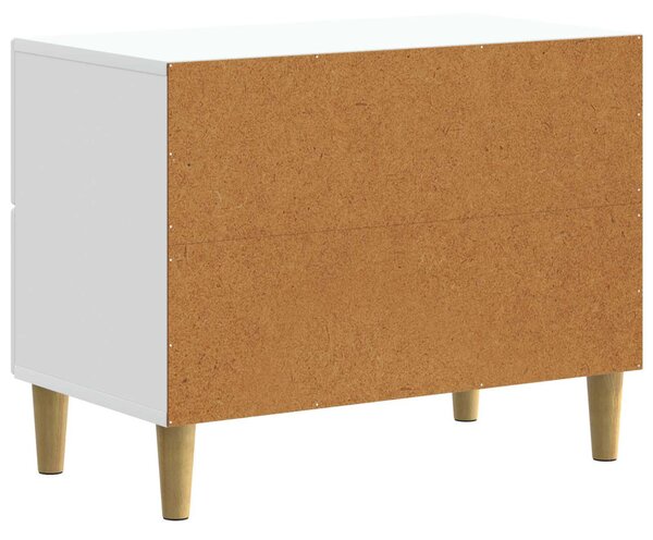Éjjeliszekrény fiókkal Fehér 62 x 34,5 x 48 cm Szerelt Fa