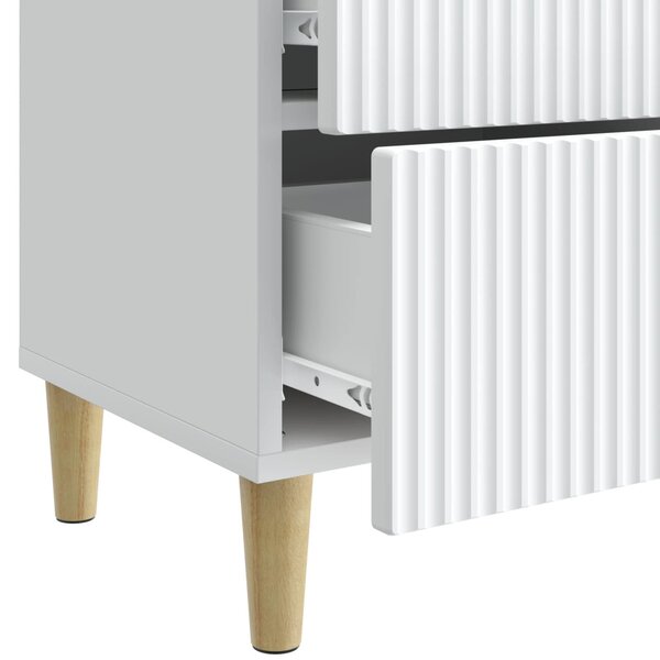 Éjjeliszekrény fiókkal 2 pcs Fehér 43 x 34,5 x 48 cm Szerelt Fa