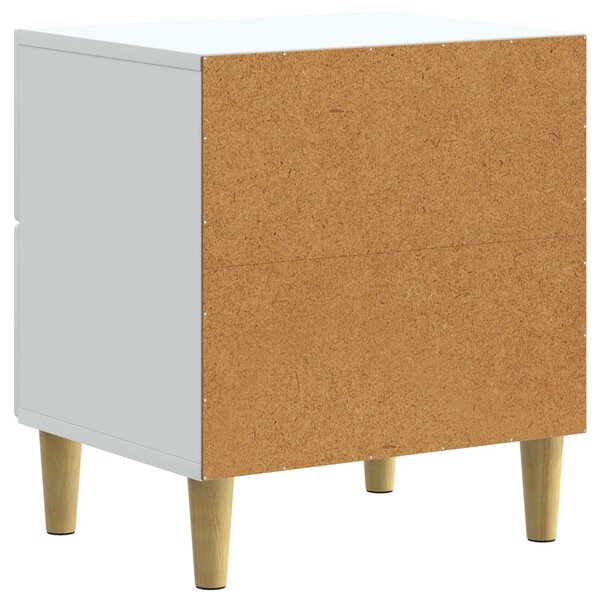 Éjjeliszekrény fiókkal 2 pcs Fehér 43 x 34,5 x 48 cm Szerelt Fa
