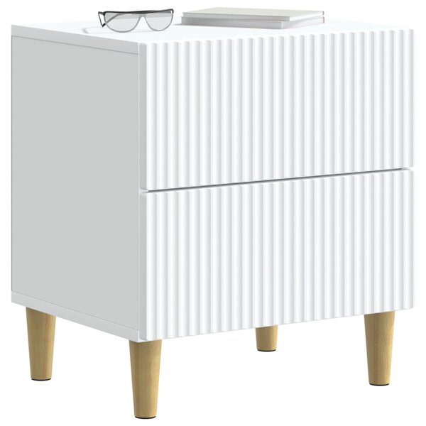 Éjjeliszekrény fiókkal 2 pcs Fehér 43 x 34,5 x 48 cm Szerelt Fa