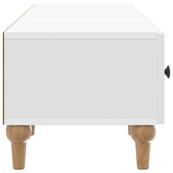 TV szekrény fiókkal Fehér 147 x 34,5 x 30 cm Szerelt Fa