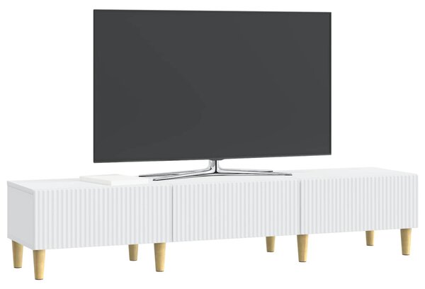 TV szekrény fiókkal Fehér 147 x 34,5 x 30 cm Szerelt Fa