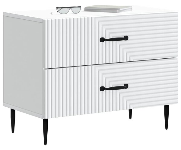 Éjjeliszekrény fiókkal Fehér 62 x 34,5 x 47,5 cm Szerelt Fa