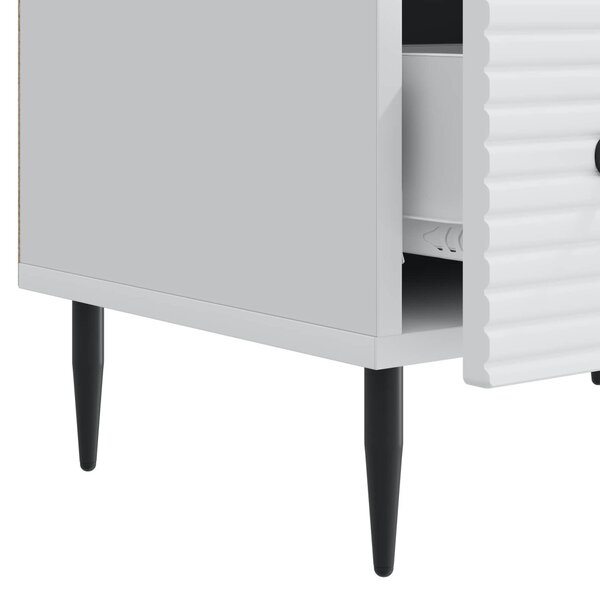 TV szekrény fiókkal Fehér 147 x 34,5 x 30 cm Szerelt Fa