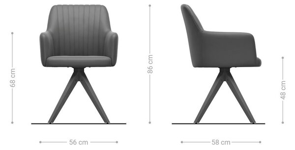 DELIFE Étkezőszék Greg-Flex csíkos mentol fa láb szögletes 180° forgatható