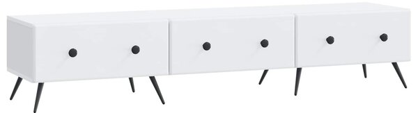 TV szekrény fiókkal Fehér 147 x 34,5 x 30 cm Szerelt Fa