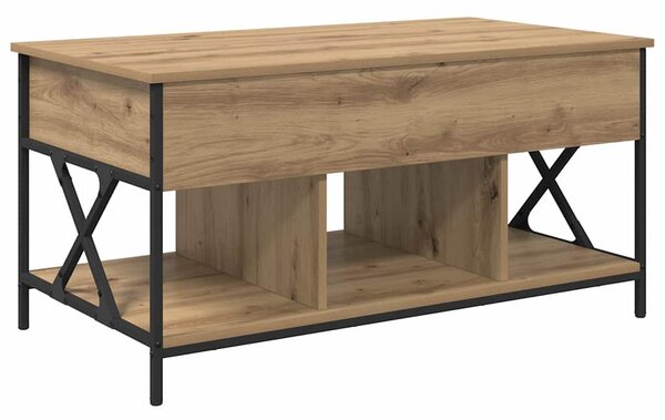Dohányzóasztal kézműves tölgy 100 x 55 x 50 cm Faanyag