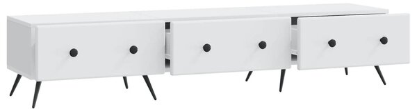 TV szekrény fiókkal Fehér 147 x 34,5 x 30 cm Szerelt Fa