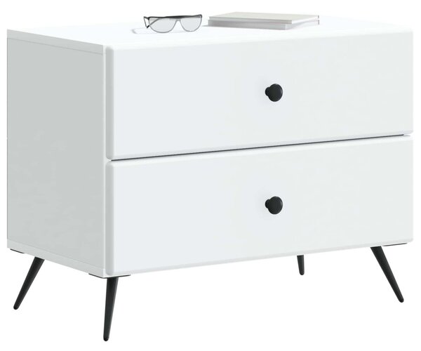 Éjjeliszekrény fiókkal Fehér 62 x 34,5 x 47,5 cm Szerelt Fa