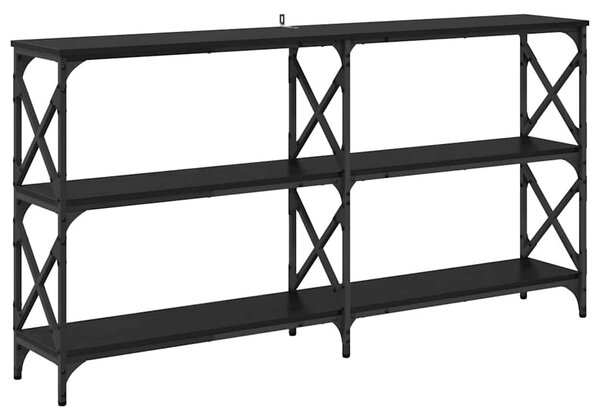 Konzolasztal Musta tammi 156 x 28 x 80,5 cm Faanyag