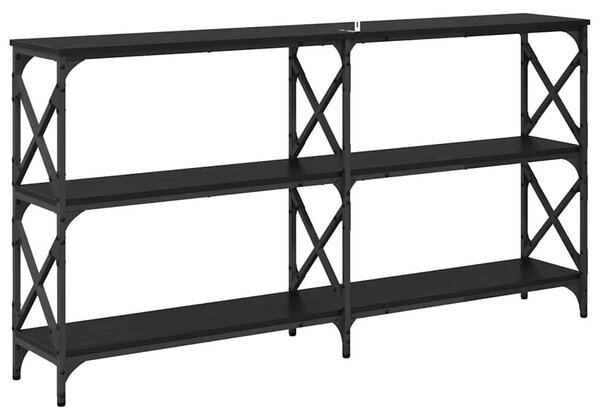 Konzolasztal Musta tammi 156 x 28 x 80,5 cm Faanyag