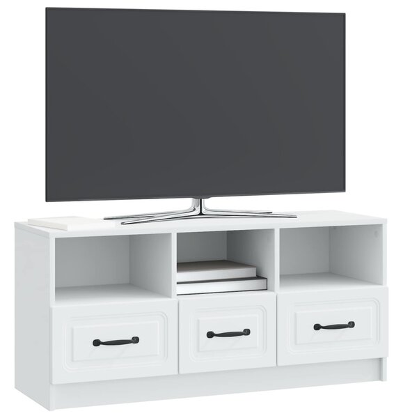 TV szekrény fiókkal Fehér 102 x 34,5 x 47 cm Szerelt Fa