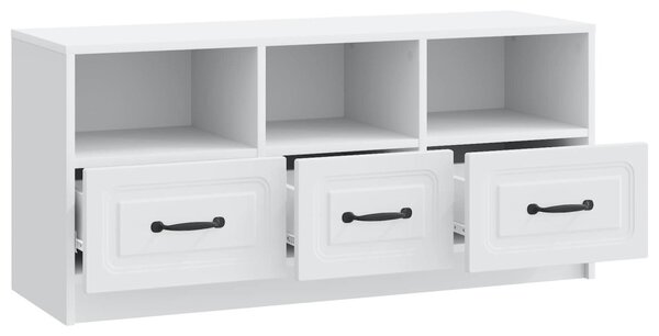 TV szekrény fiókkal Fehér 102 x 34,5 x 47 cm Szerelt Fa