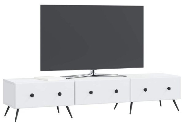 TV szekrény fiókkal Fehér 147 x 34,5 x 30 cm Szerelt Fa