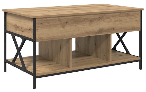 Dohányzóasztal kézműves tölgy 100 x 55 x 50 cm Faanyag