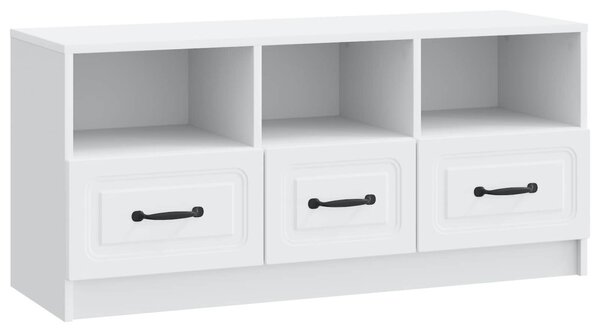 TV szekrény fiókkal Fehér 102 x 34,5 x 47 cm Szerelt Fa