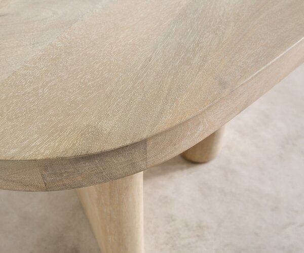 DELIFE Dohányzóasztal Wido 110x50 cm mango white wash