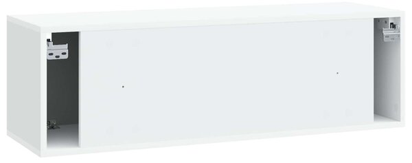 Fali TV szekrény Fehér 98 x 31 x 30 cm Szerelt Fa