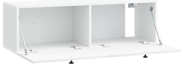 Fali TV szekrény Fehér 98 x 31 x 30 cm Szerelt Fa