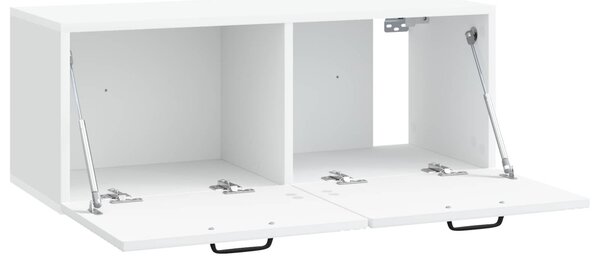 Fali TV szekrény Fehér 78,5 x 31 x 30 cm Szerelt Fa