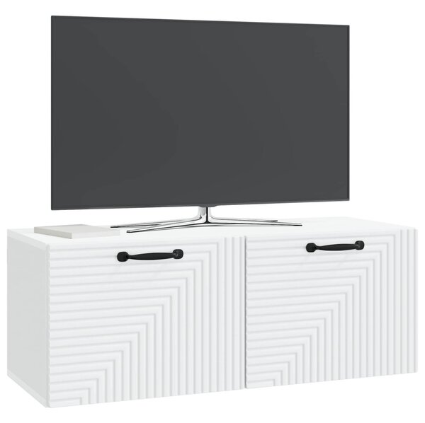 Fali TV szekrény Fehér 78,5 x 31 x 30 cm Szerelt Fa