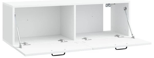 Fali TV szekrény Fehér 98 x 31 x 30 cm Szerelt Fa