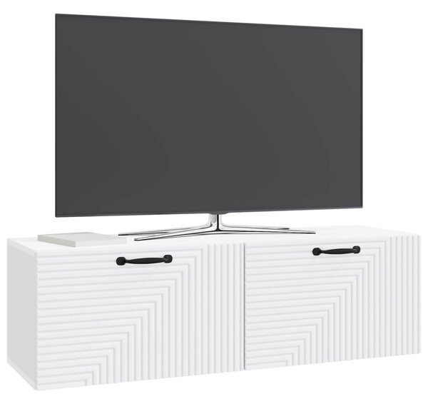 Fali TV szekrény Fehér 98 x 31 x 30 cm Szerelt Fa