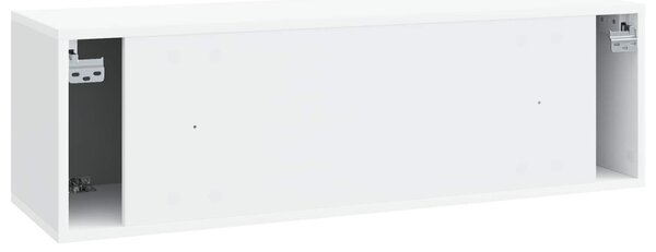 Fali TV szekrény Fehér 98 x 31 x 30 cm Szerelt Fa