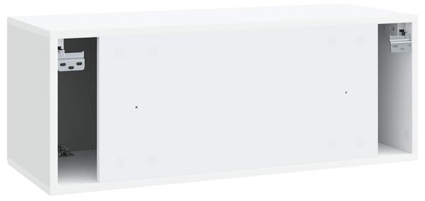 Fali TV szekrény Fehér 78,5 x 31 x 30 cm Szerelt Fa