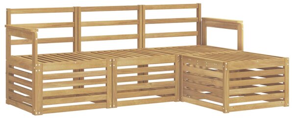 Kültéri kanapé szett 4 pcs Fehér 189,5 x 122,5 x 73 cm