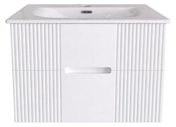 TMP MODENA 75 fali függesztett fürdőszobabútor - SKY E-8099-75 porcelán mosdóval - 75 x 46 x 55 cm