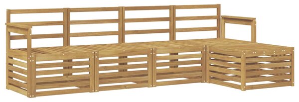 Kültéri kanapé szett 5 pcs Fehér 249 x 122,5 x 73 cm