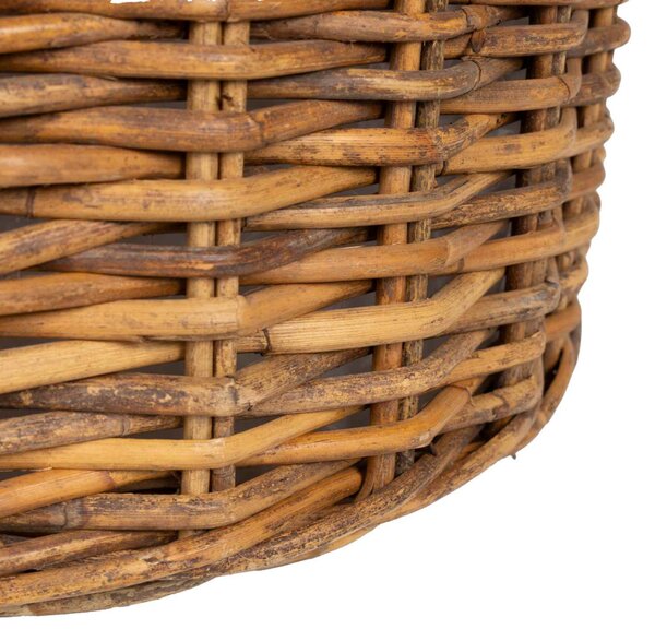 Virágkosár tárolóval 2 db Természetes Barna Lacak rattan