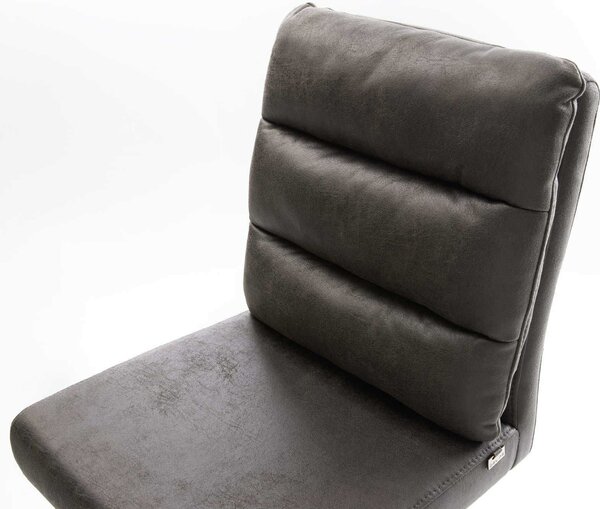 DELIFE Bárszék Pela-Flex vintage antracit étkezőszék lapos fém