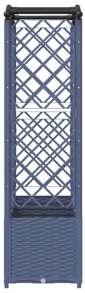 Magasított Ágy Trellis-szel és Tetővel Szürke 204 x 40 x 138 cm