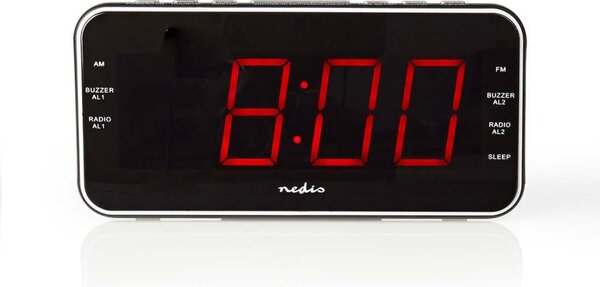 Nedis digitális rádiós ébresztőóra (CLAR004BK)