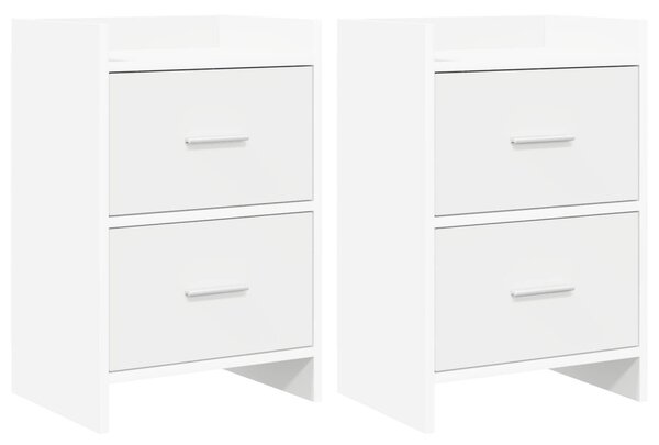 Éjjeliszekrények 2 pcs Fehér 40 x 30 x 60 cm Szerelt Fa