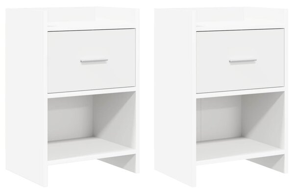 Éjjeliszekrények 2 pcs Fehér 40 x 30 x 60 cm Szerelt Fa