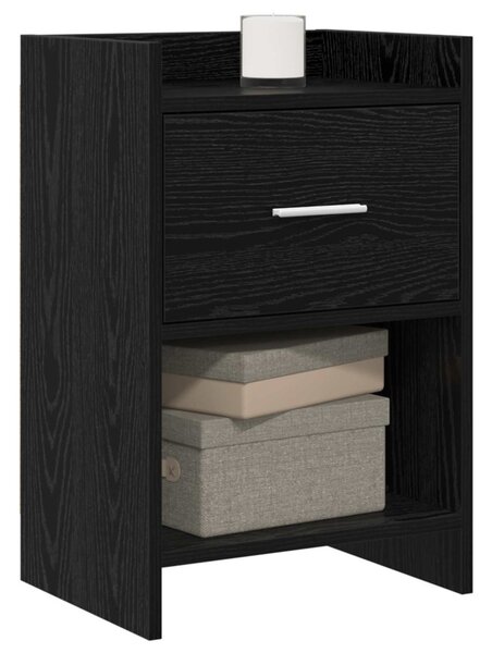 Éjjeliszekrények 2 pcs Fekete Tölgy 40 x 30 x 60 cm Szerelt Fa
