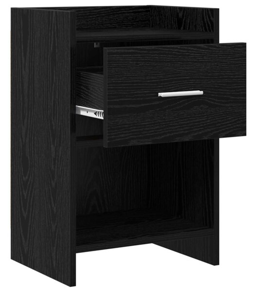 Éjjeliszekrények 2 pcs Fekete Tölgy 40 x 30 x 60 cm Szerelt Fa