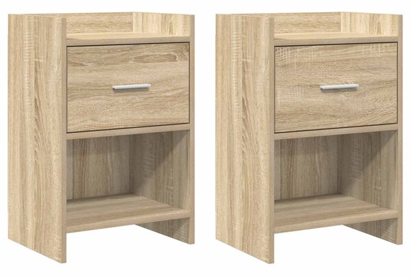 Éjjeliszekrények 2 pcs Sonoma Tölgy 40 x 30 x 60 cm Szerelt Fa