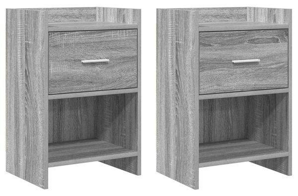 Éjjeliszekrények 2 pcs Szürke Sonoma 40 x 30 x 60 cm Szerelt Fa